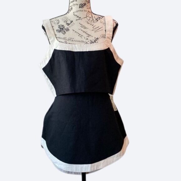 7  For All Mankind  black white coord set top and skirt size XL - Picture 8 of 12